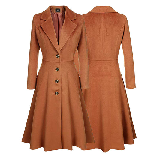 Wool coat long-sleeved fashion casual windbreaker woolen