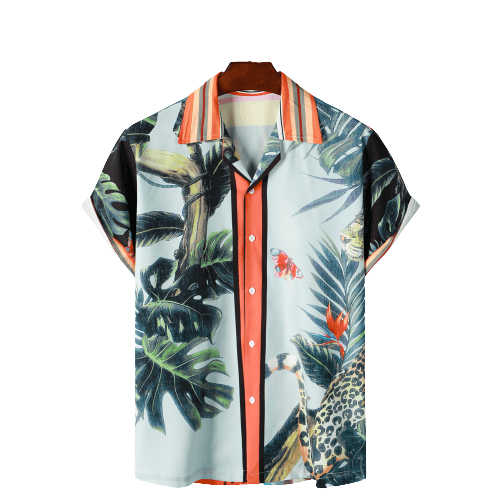 Men's Retro Giraffe Print Shirt | Stylish Summer Fashion