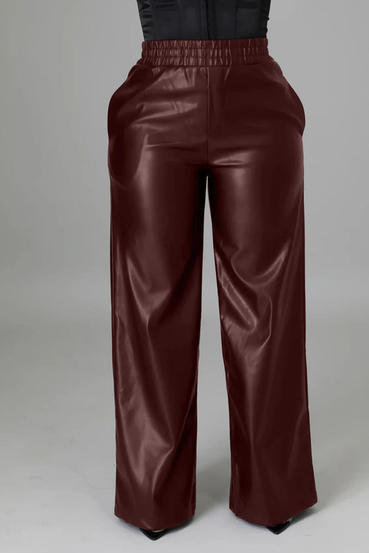 High Waist Leather Pants