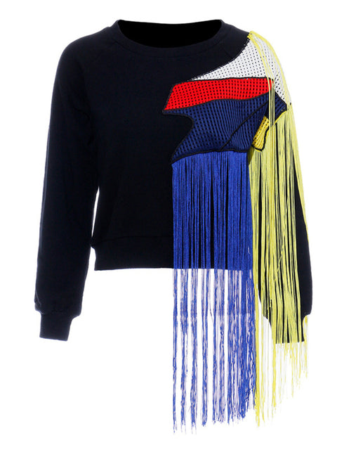 Giselle Sweater with Tassels - Fun and Stylish Women's Knitwear
